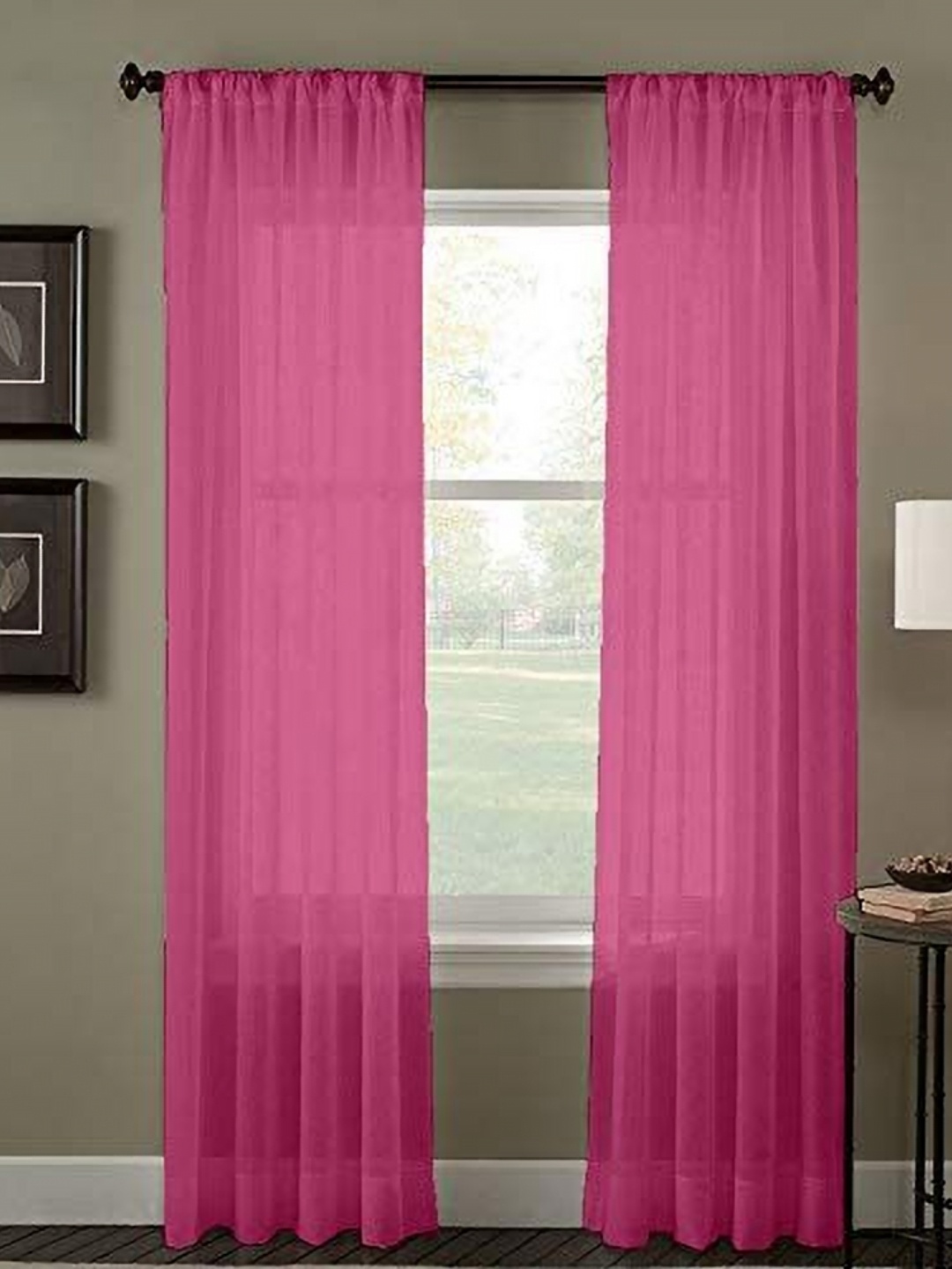 

Dekor World Multicoloured Set of 2 Sheer Window Curtain, Multi