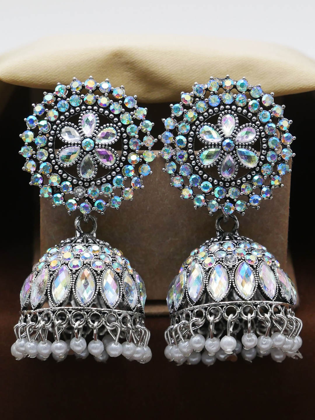 

Anouk Contemporary Jhumkas Earrings, Silver