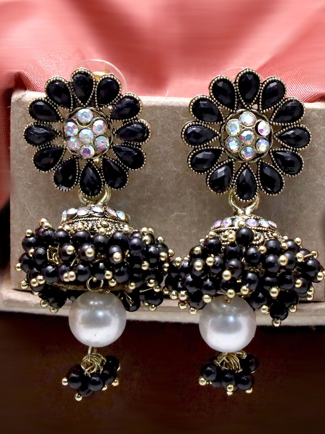 

Anouk Contemporary Jhumkas Earrings, Black