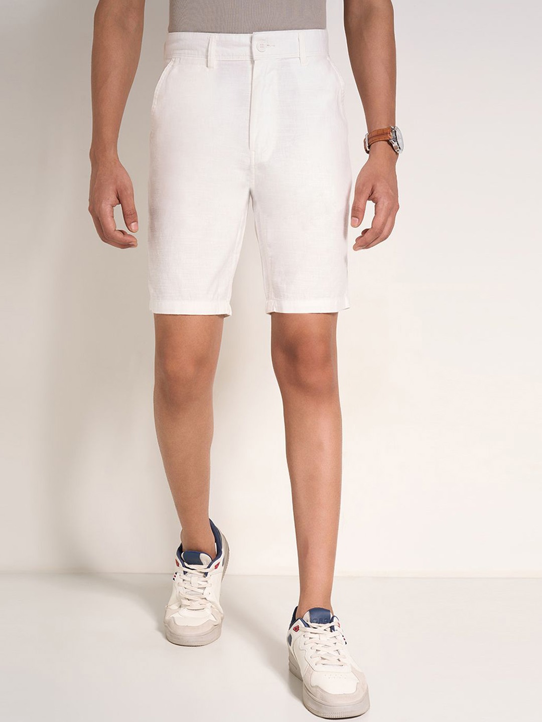

Peregrine by Pantaloons Men Slim Fit Outdoor Shorts, White