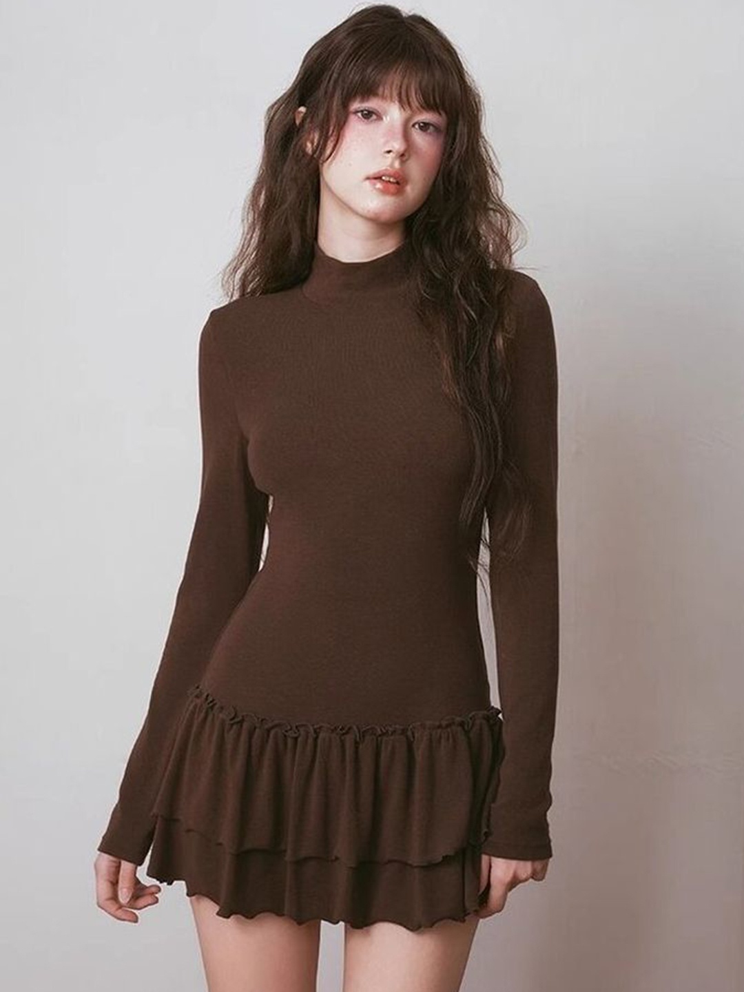 

LULU & SKY Bodycon Mini Dress, Brown