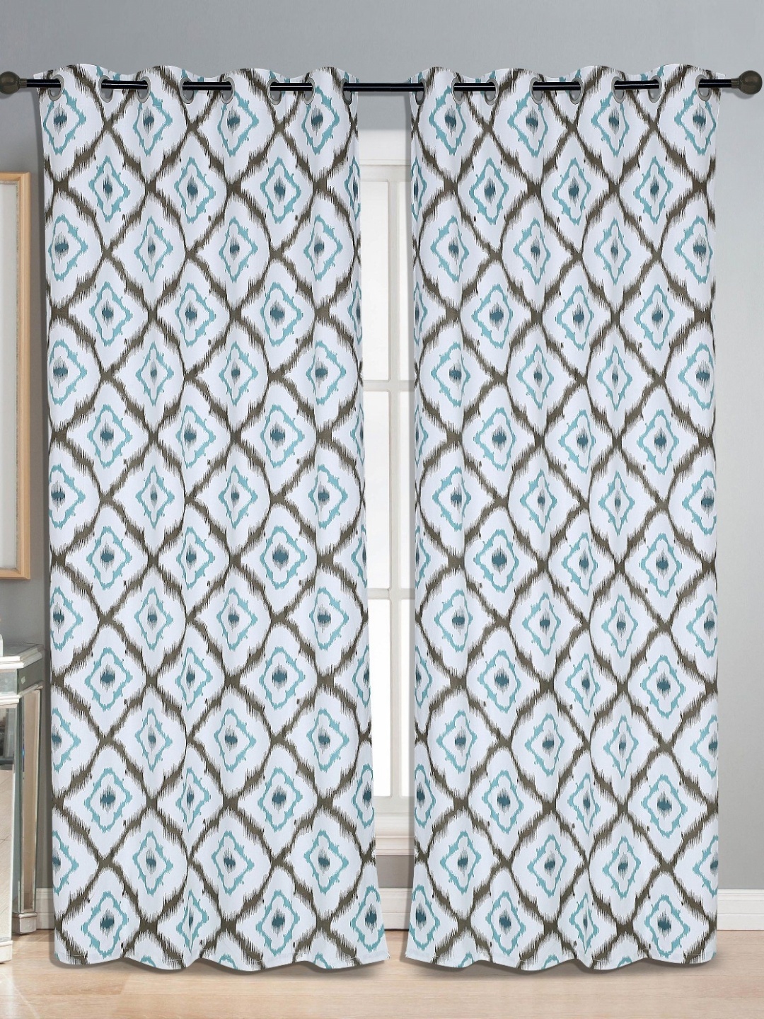 

Dekor World Multicoloured Set of 2 Door Curtain, Multi