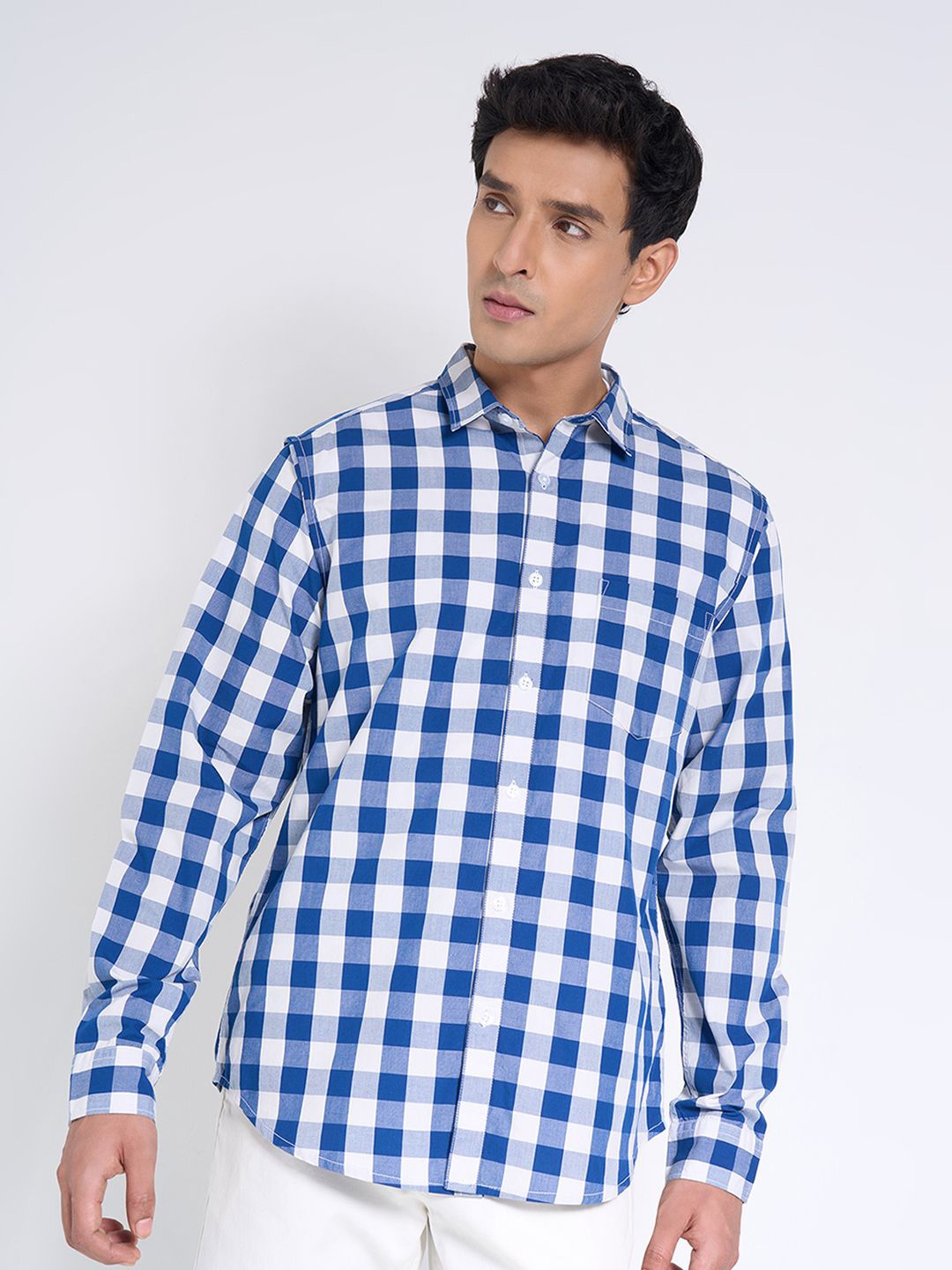 

Peregrine by Pantaloons Men Slim Fit Casual Shirt, Blue