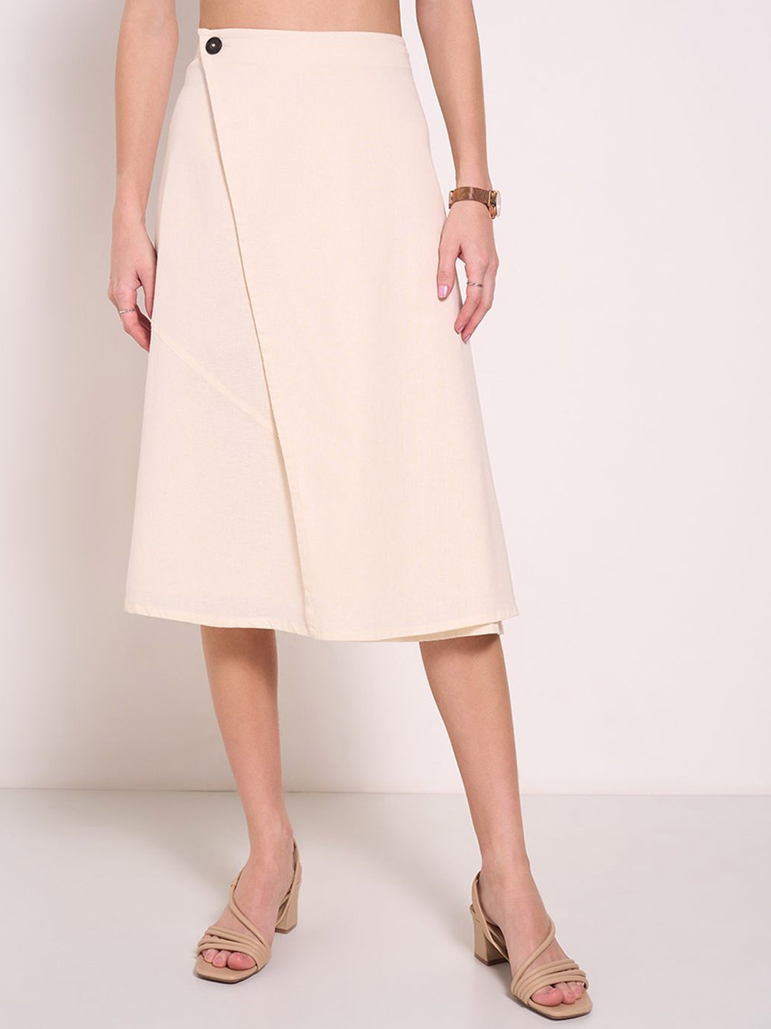 

Annabelle by Pantaloons A-Line Midi Skirt, Cream