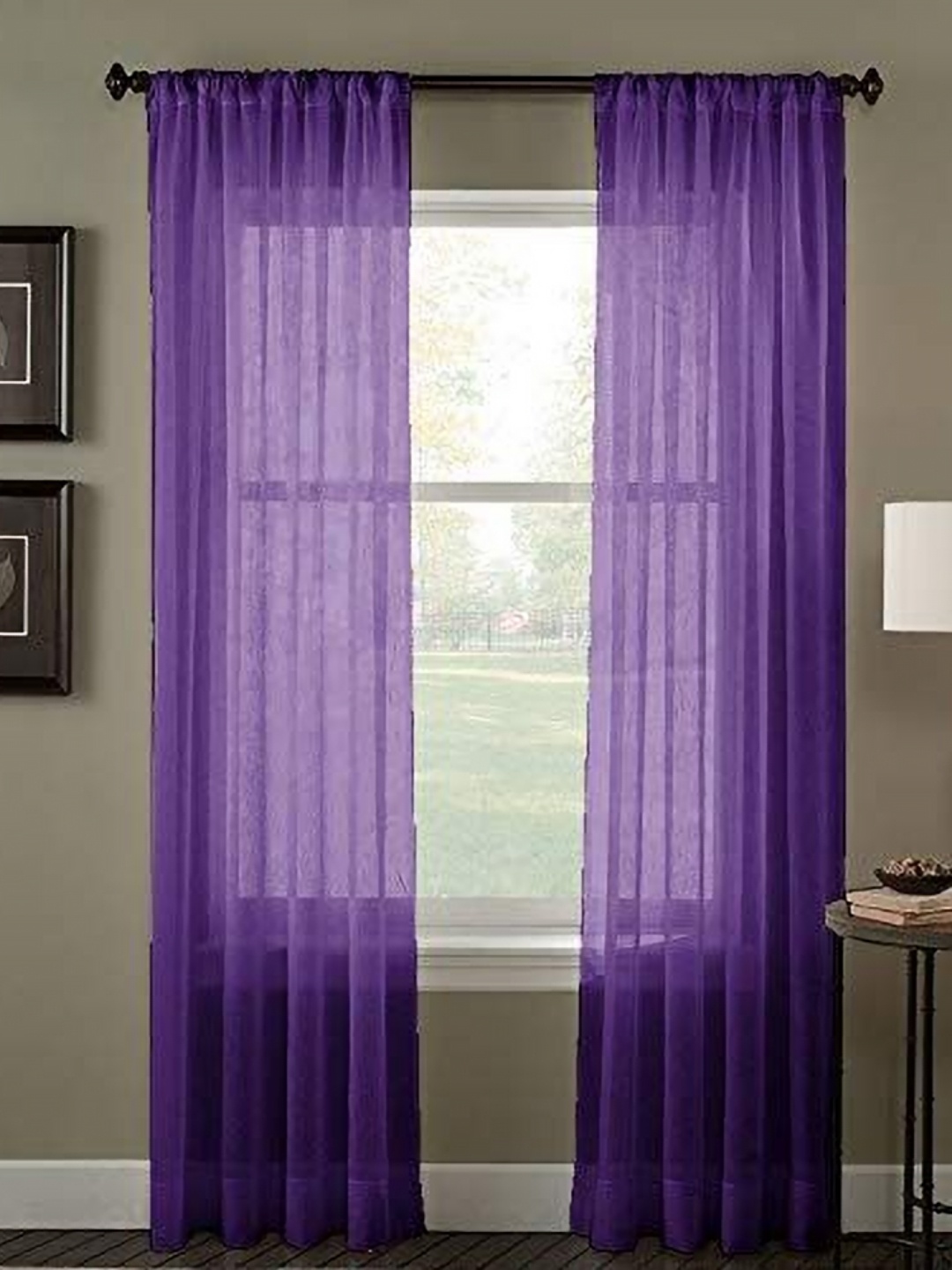 

Dekor World Multicoloured Set of 2 Sheer Window Curtain, Multi