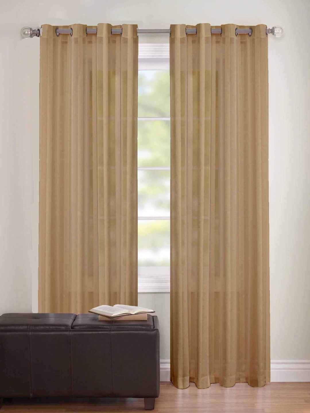 

Dekor World Multicoloured Set of 2 Sheer Window Curtain, Multi