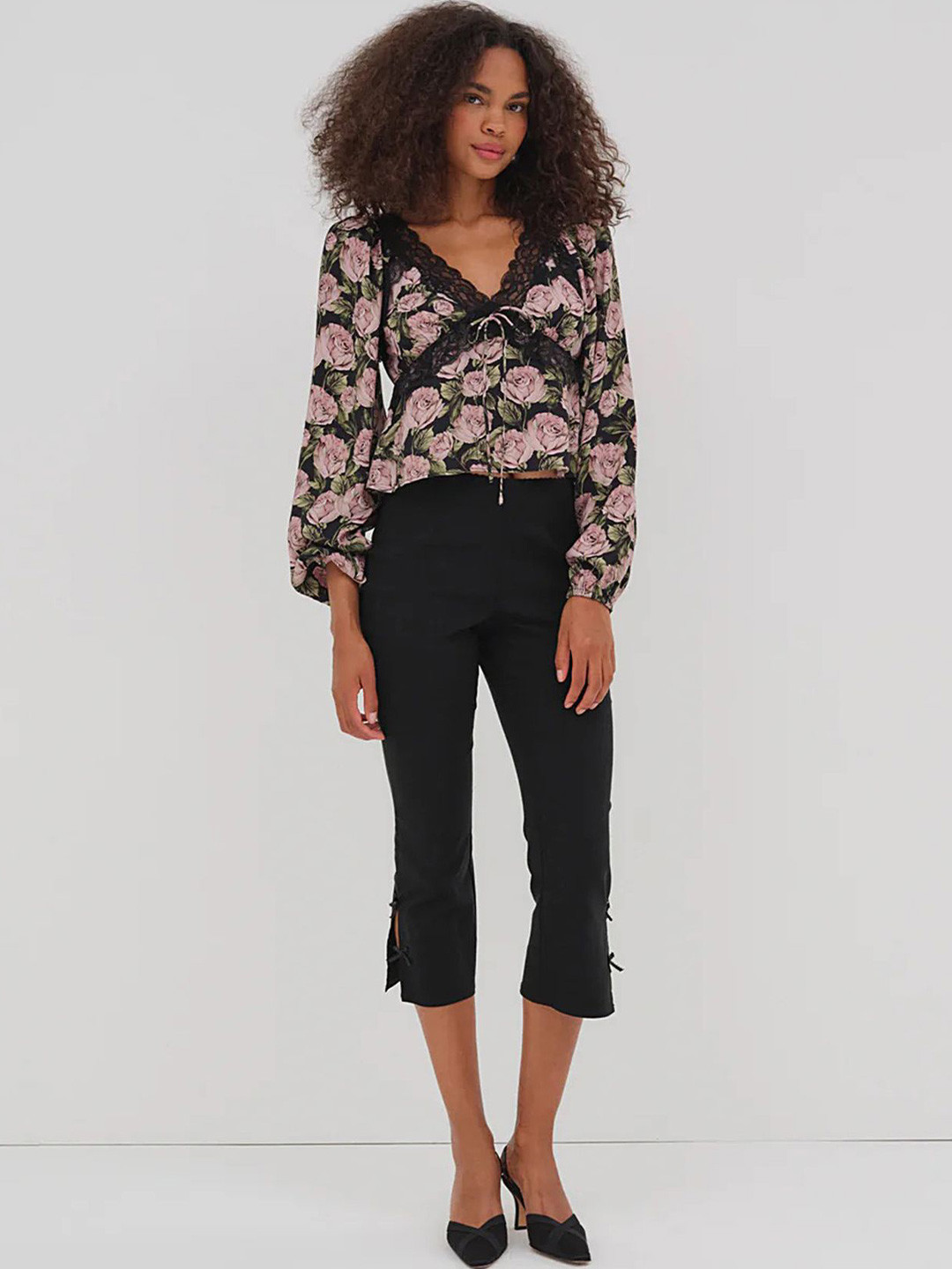 

LULU & SKY Floral Print Shirt Style Top, Multi