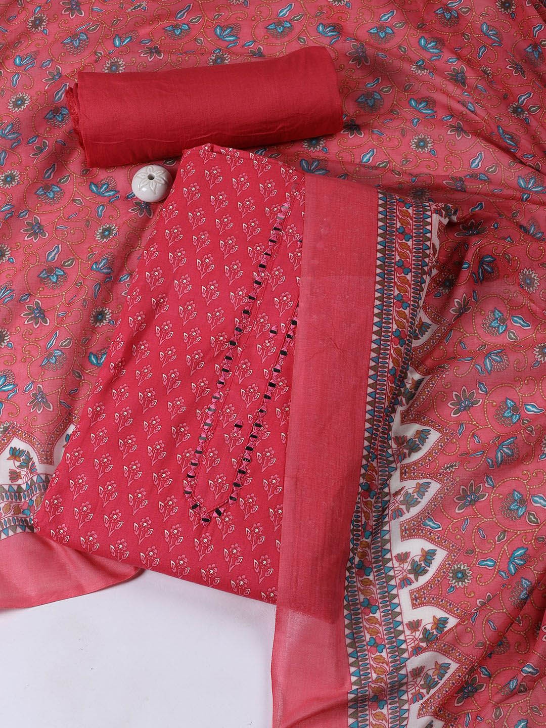 

Meena Bazaar Women Dress Material, Pink
