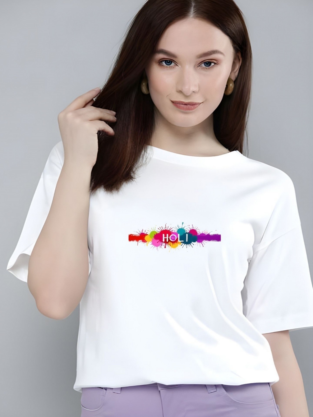 

TRENDSATTIRE Women T-shirt, White