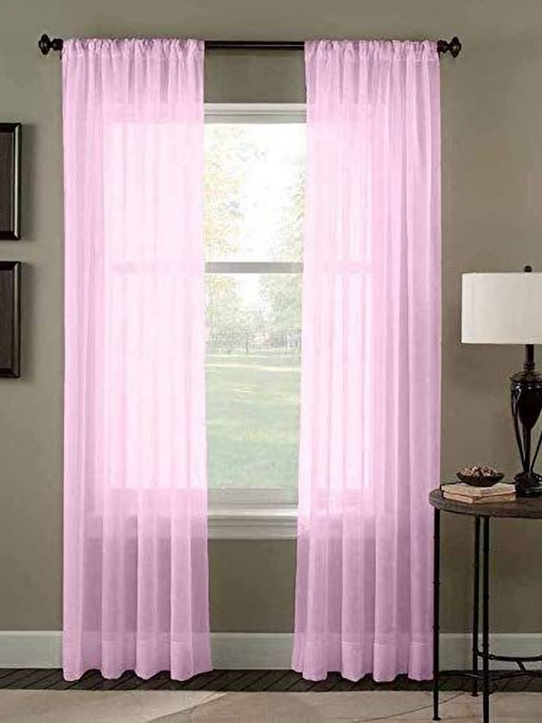 

Dekor World Multicoloured Set of 2 Sheer Window Curtain, Multi