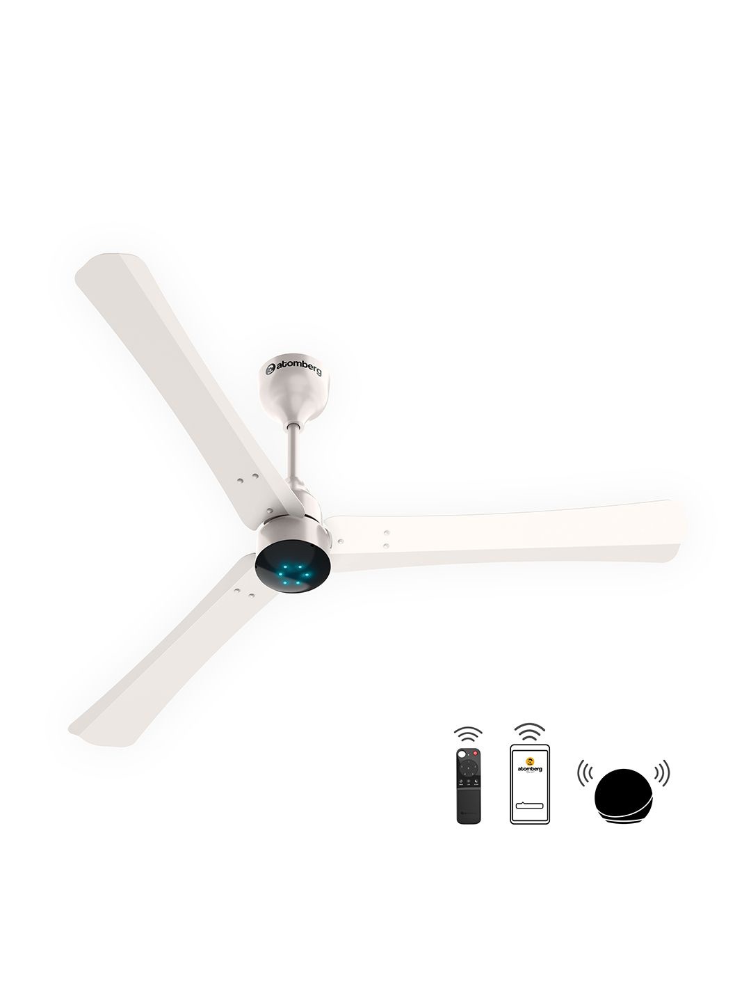 

Atomberg Technologies White Remote Controlled 3 Blades Ceiling Fan