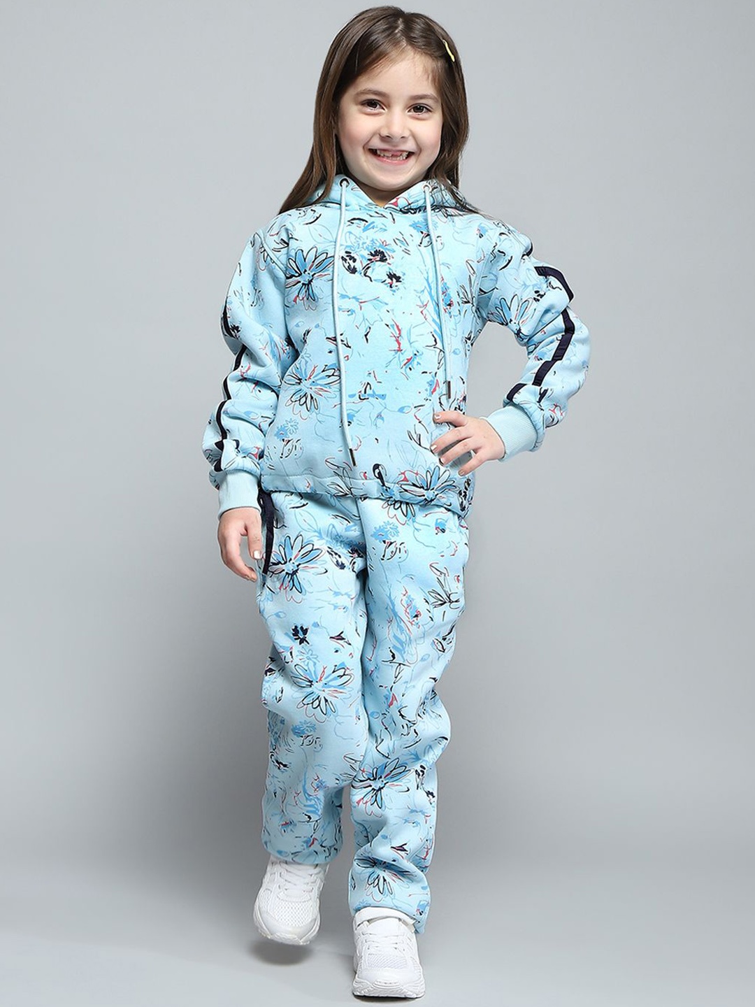 

Monte Carlo Girls Printed Mid Rise Tracksuit, Blue