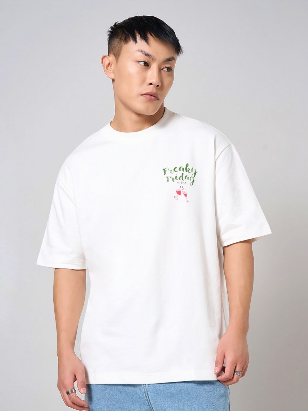 

People Men Boxy T-shirt, Off white