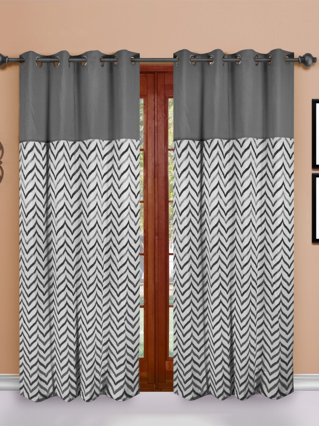 

Dekor World Multicoloured Set of 2 Window Curtain, Multi