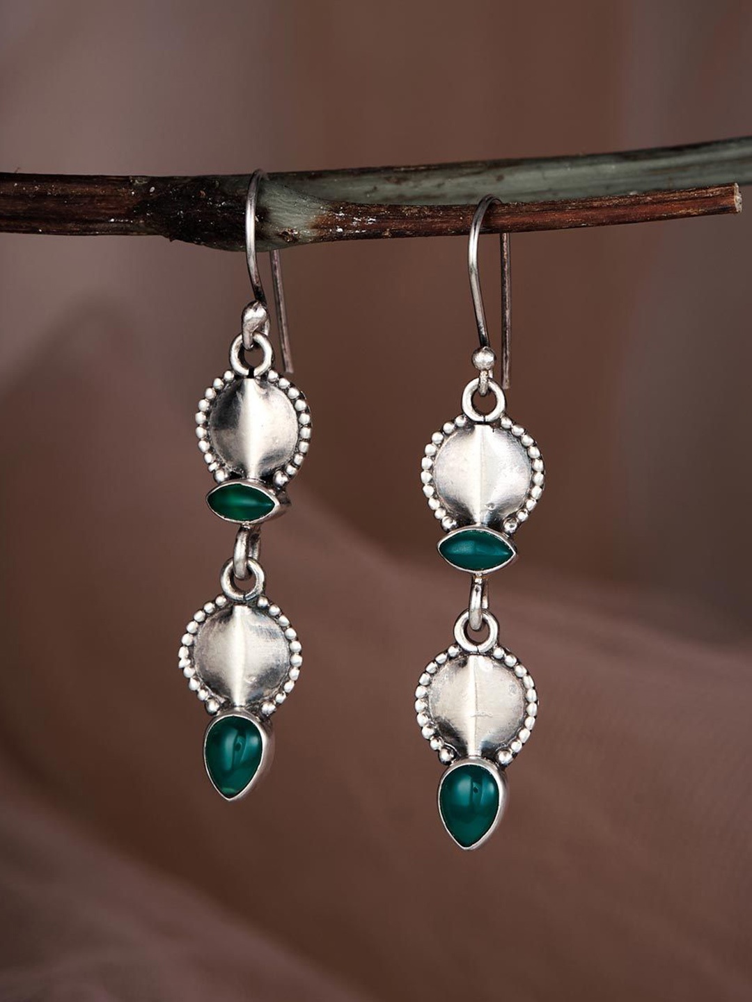 

Fabindia Contemporary Drop Earrings, Silver