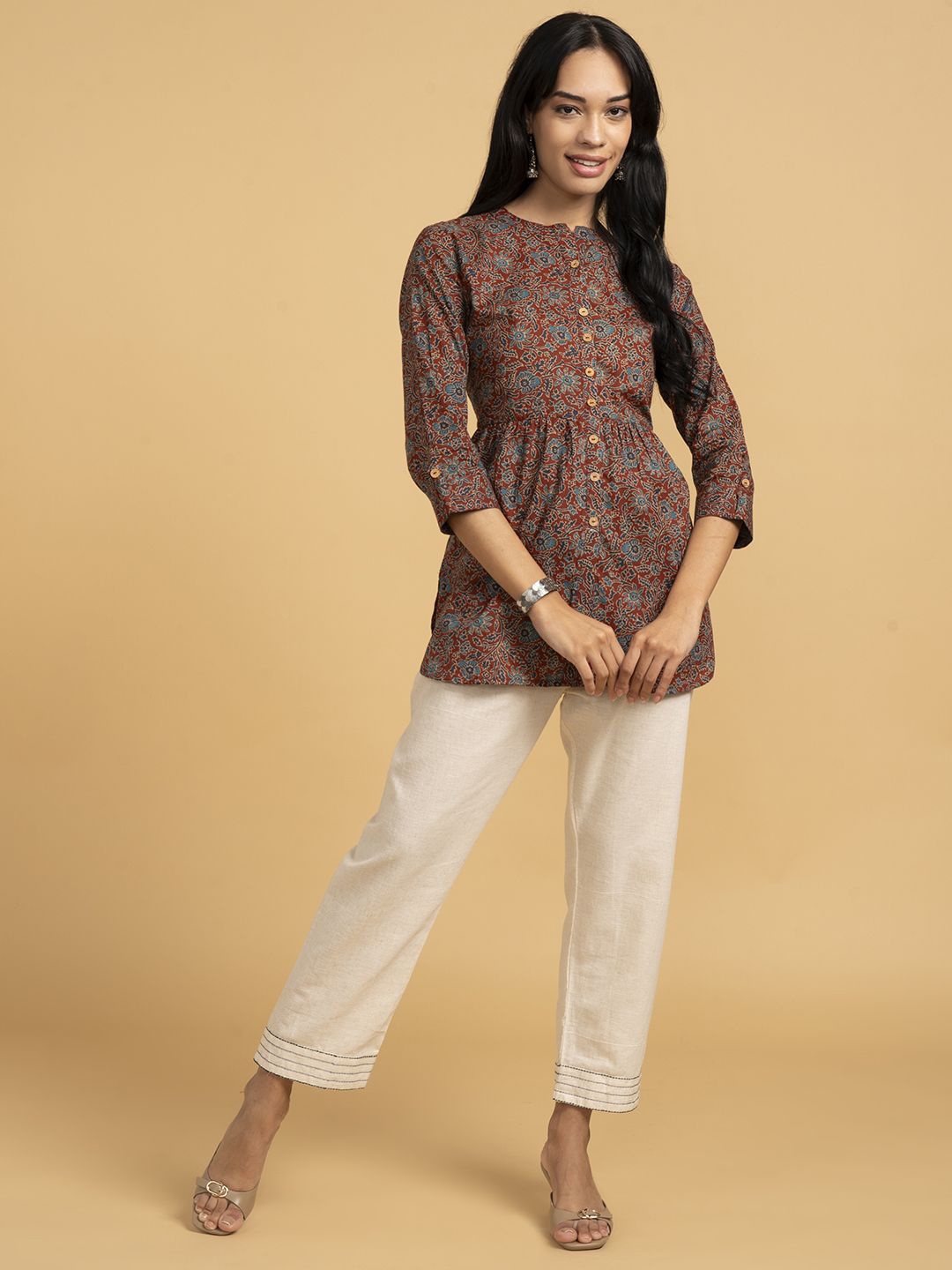 

Saaki Print Top, Maroon