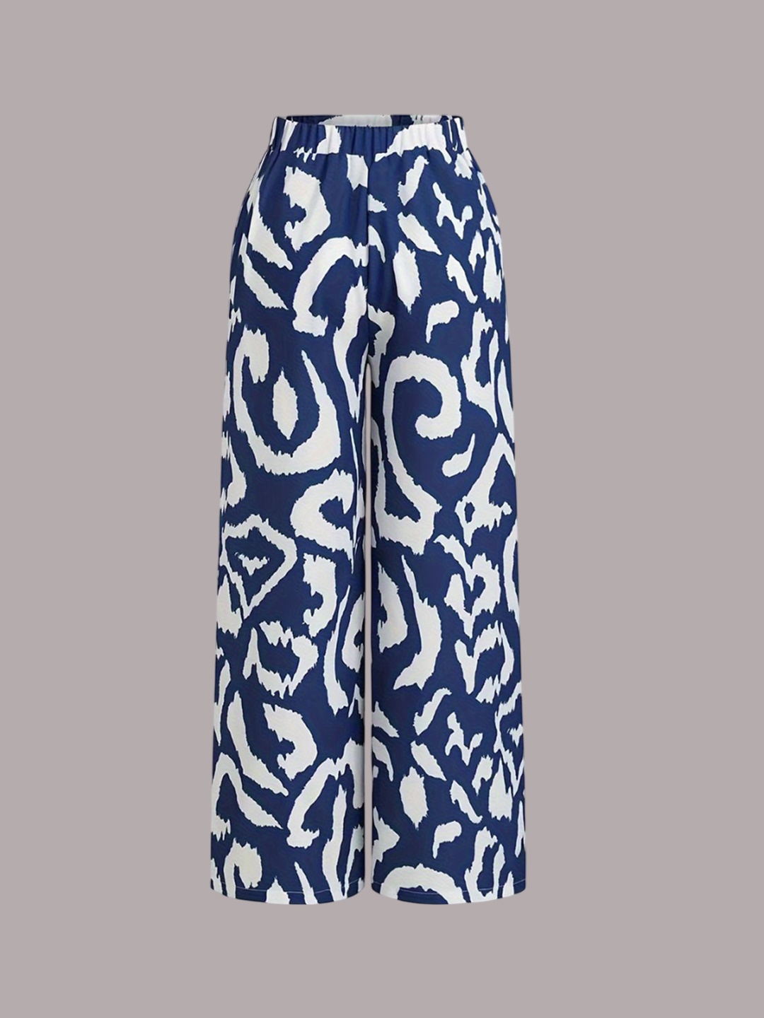 

YK Girls Printed Smart Slim Fit Trousers, Blue