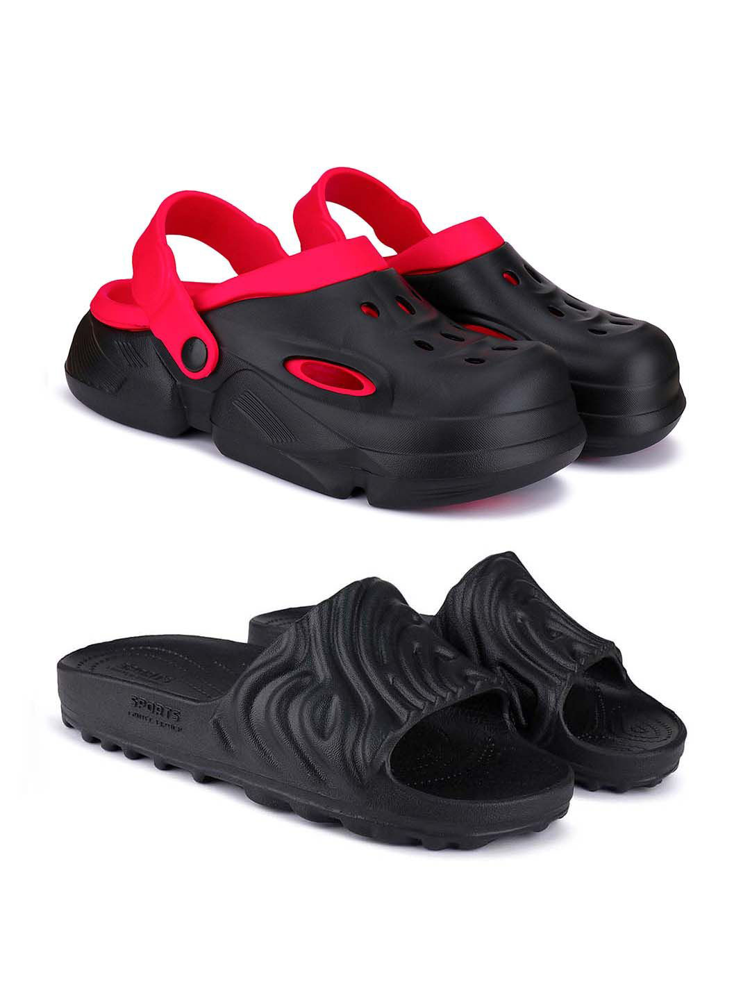 

BERSACHE Men Clogs, Black