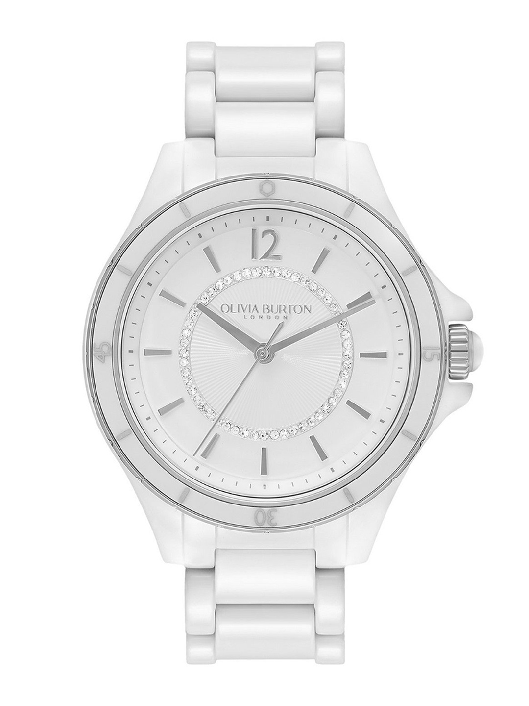 

Olivia Burton Women Dial & Ceramic Bracelet Style Straps Analogue Watch 24000037, White