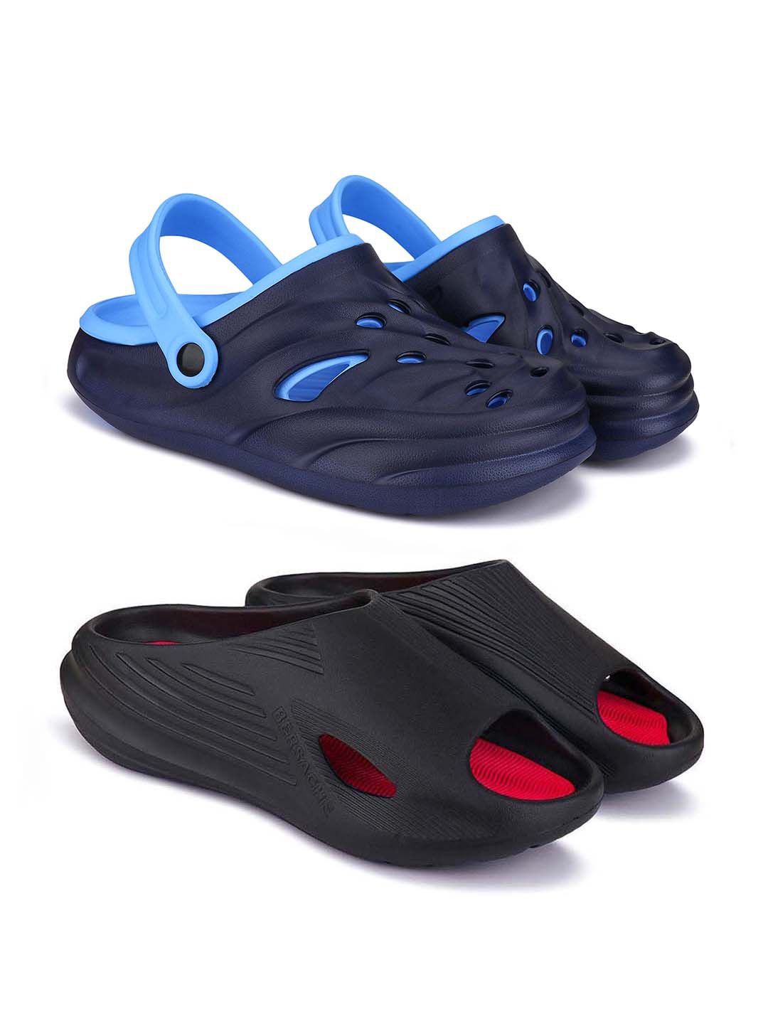 

BERSACHE Men Clogs, Blue