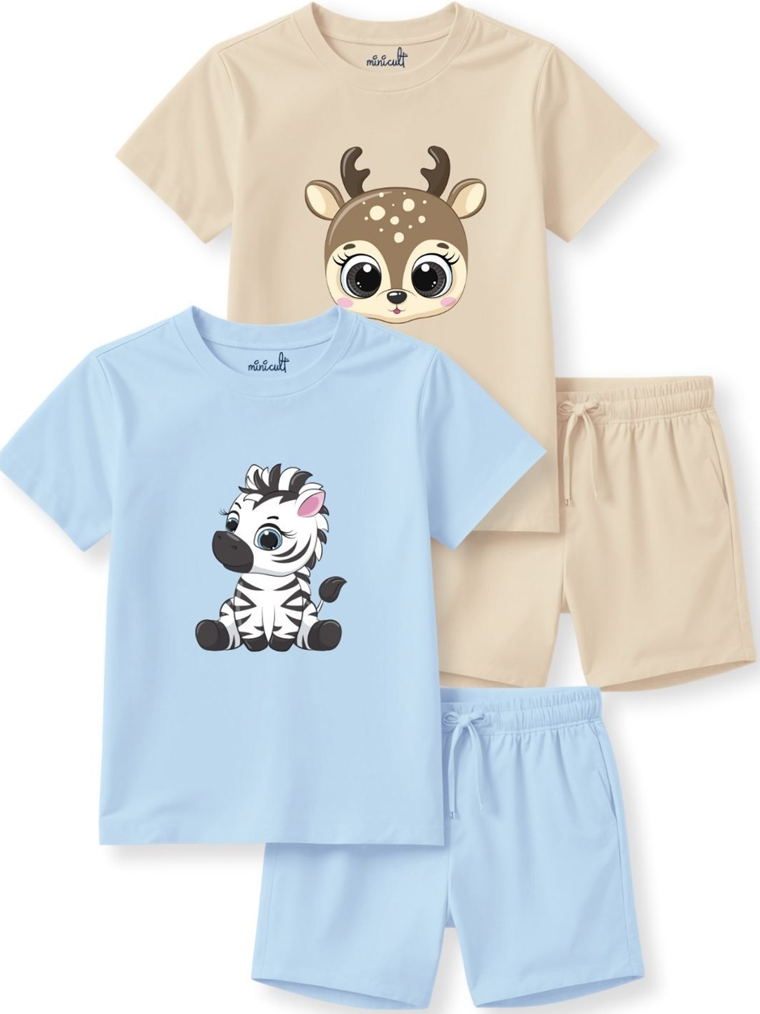 

x2o Unisex Kids T-shirt and Shirt with Pyjamas, Blue