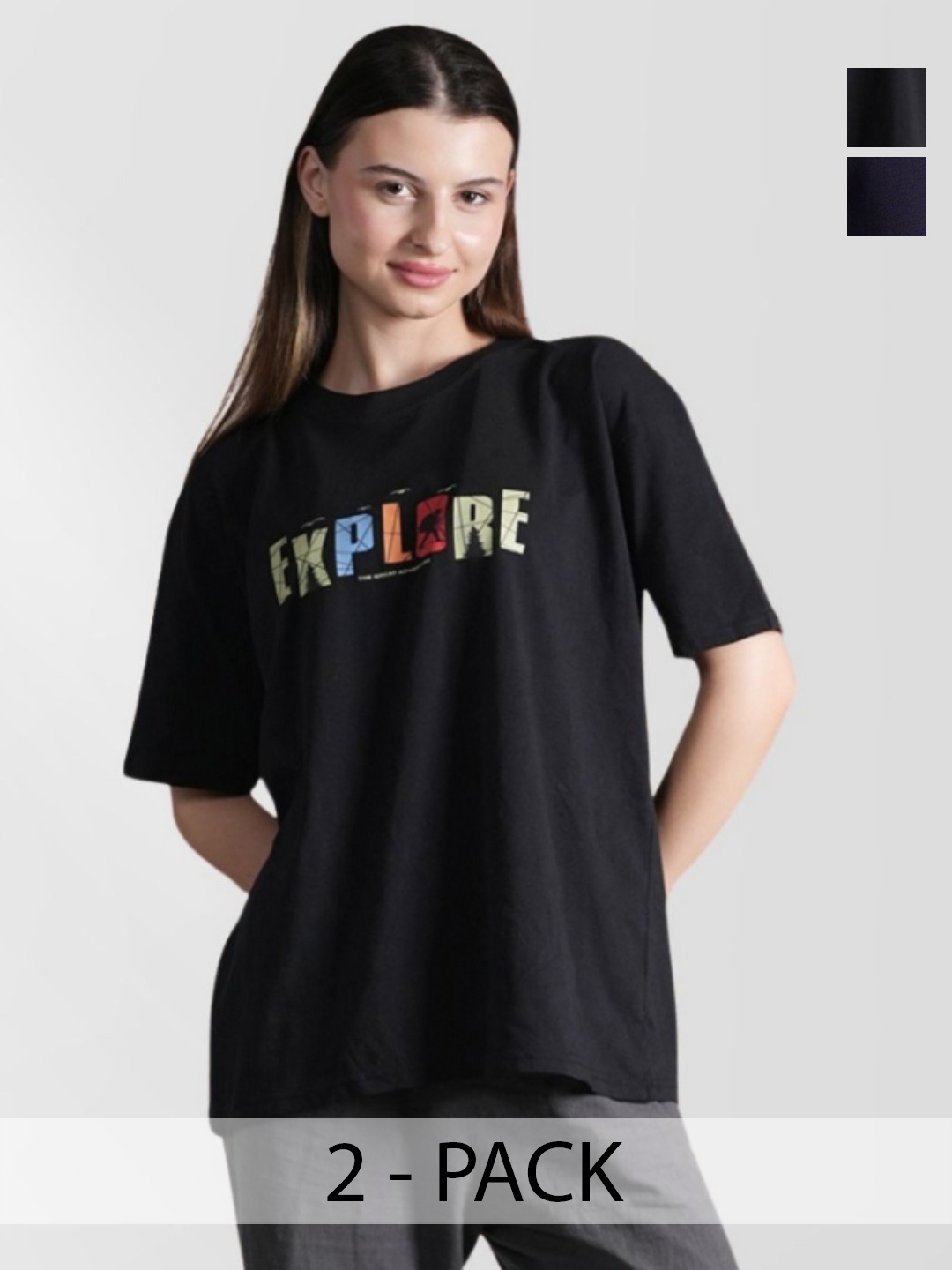 

Belfry Women Typography 2 Printed Applique T-shirt, Multi