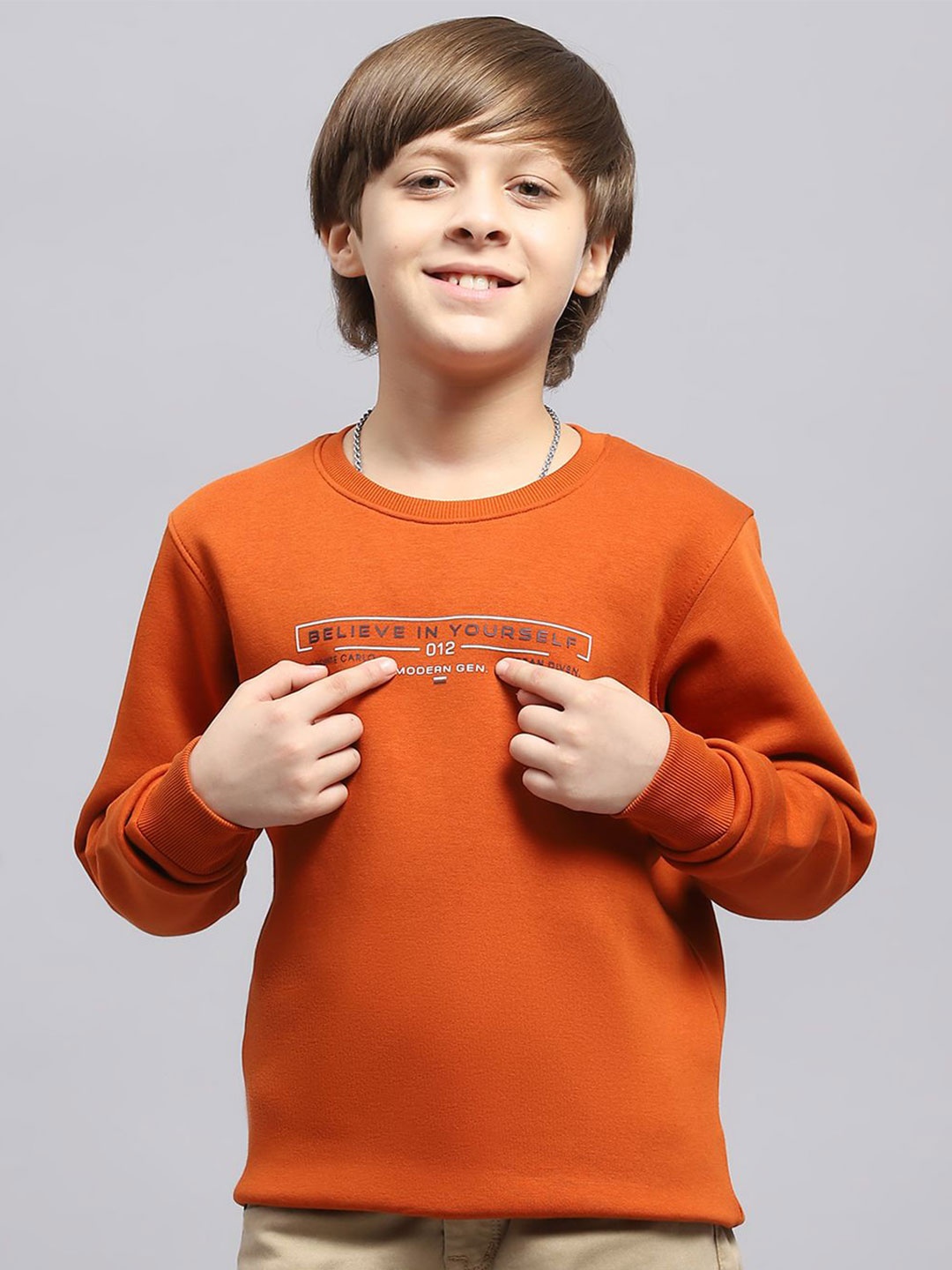 

Monte Carlo Boys Printed Sweatshirt, Rust