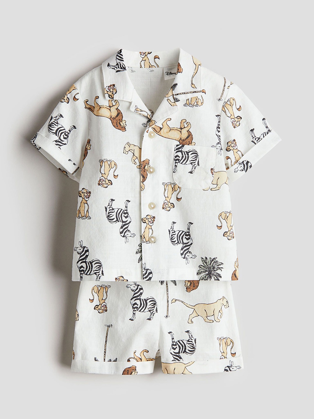 

H&M 2-Piece Printed Cotton Set, White