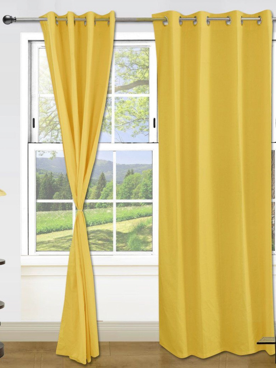 

Dekor World Yellow Set of 2 Door Curtain