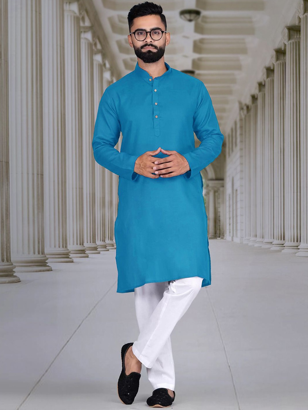 

Moda Rapido Men Kurta, Blue