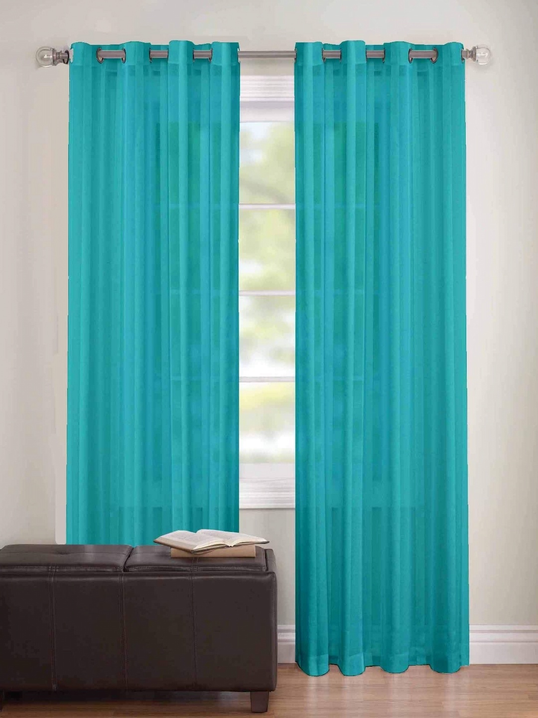 

Dekor World Multicoloured Set of 2 Sheer Long Door Curtain, Multi