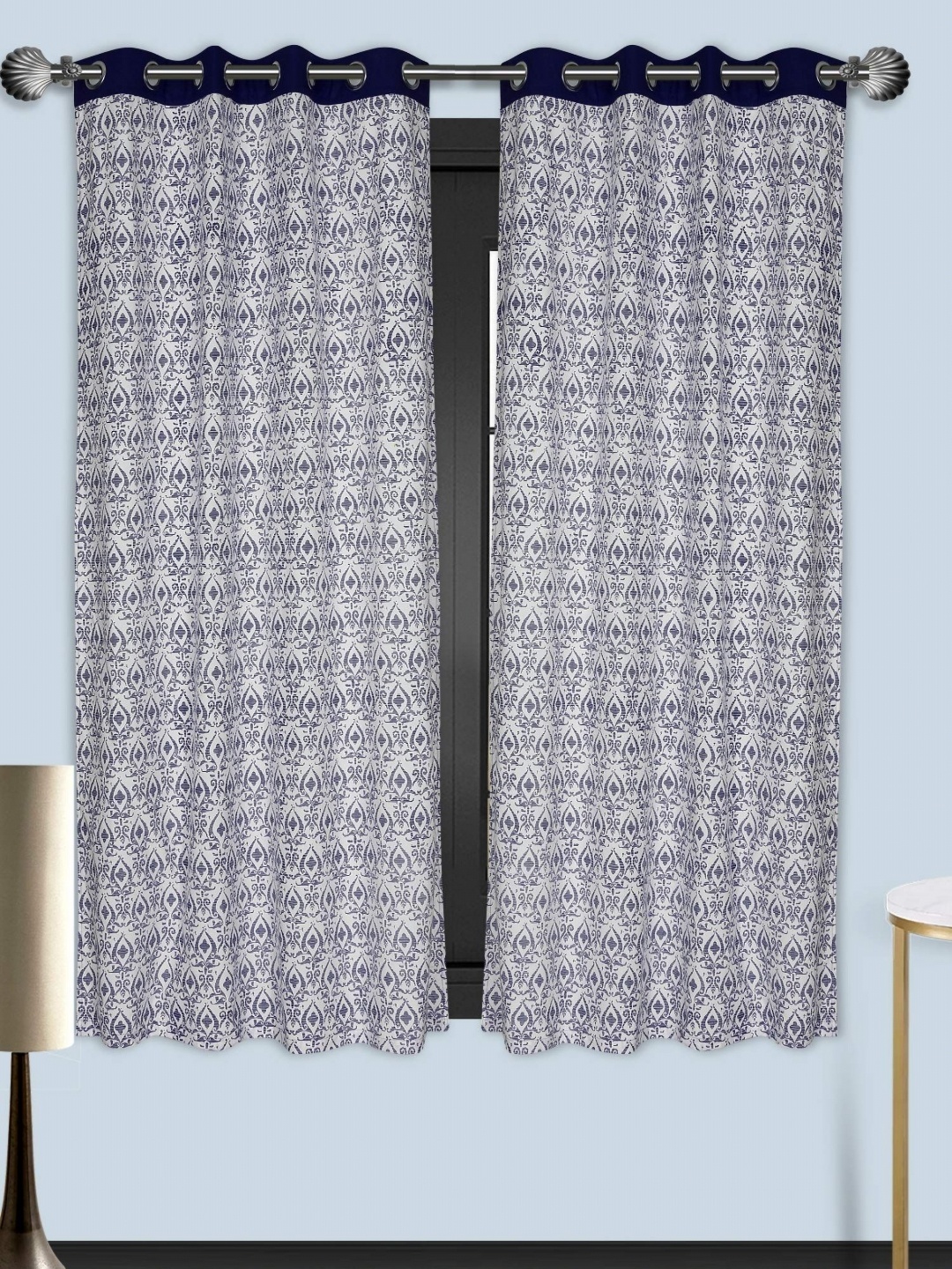 

Dekor World Multicoloured Set of 2 Window Curtain, Multi