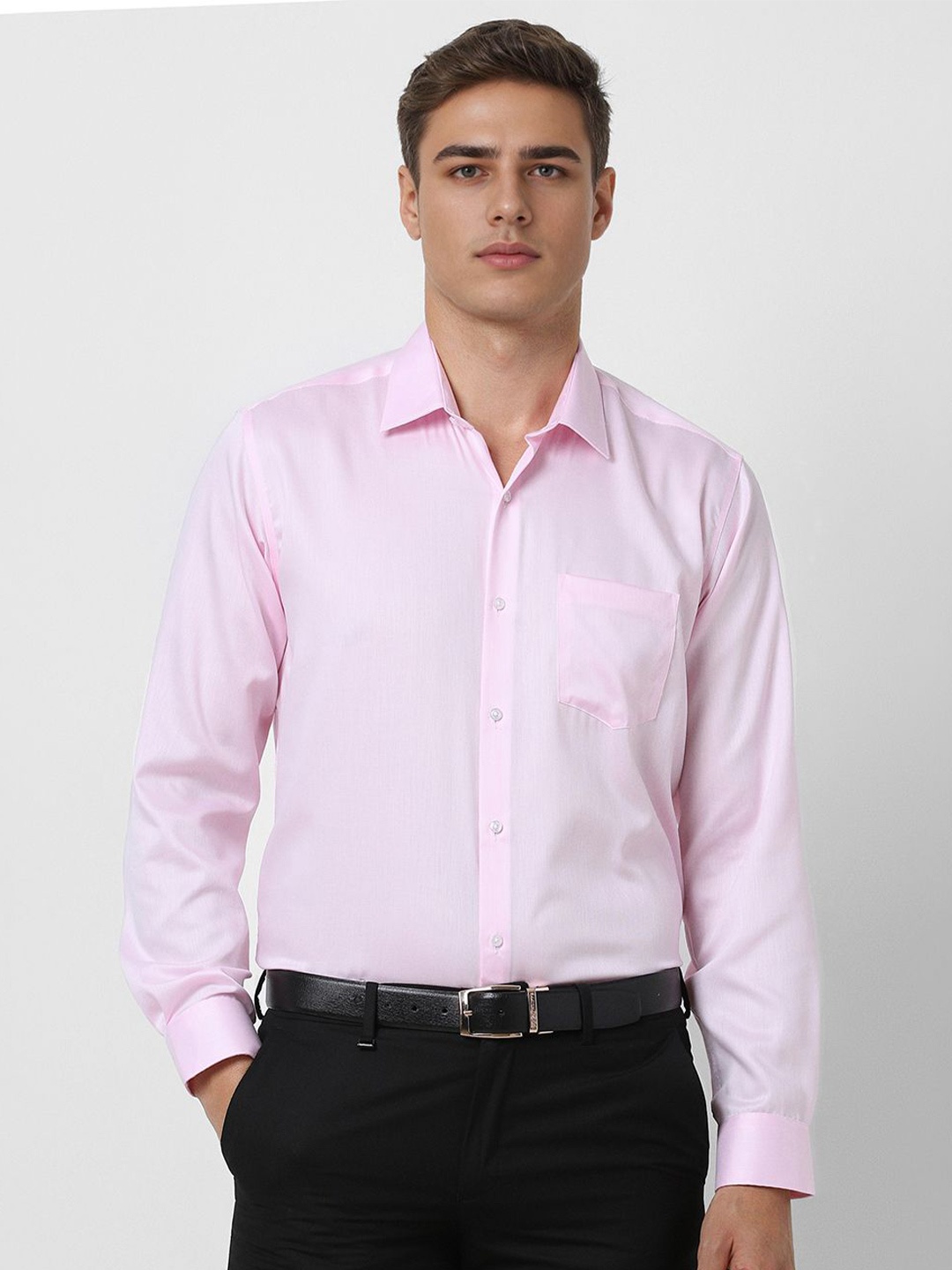 

Van Heusen Men Opaque Formal Shirt, Pink