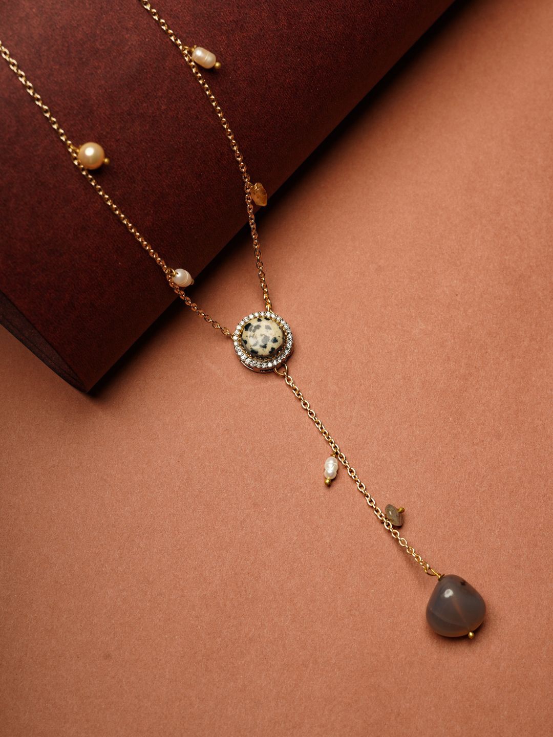 

AARSEE OFFICIAL Anti-Tarnish 22KT Gold-Plated Mirage Drape Necklace