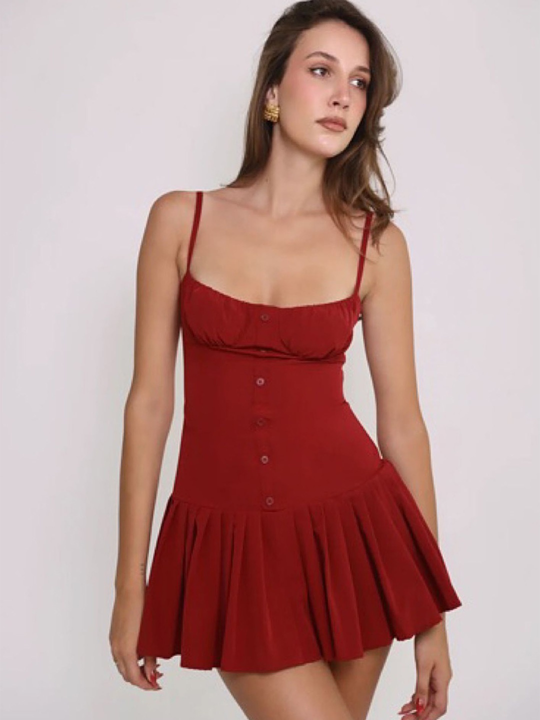 

LULU & SKY Drop-Waist Mini Dress, Red