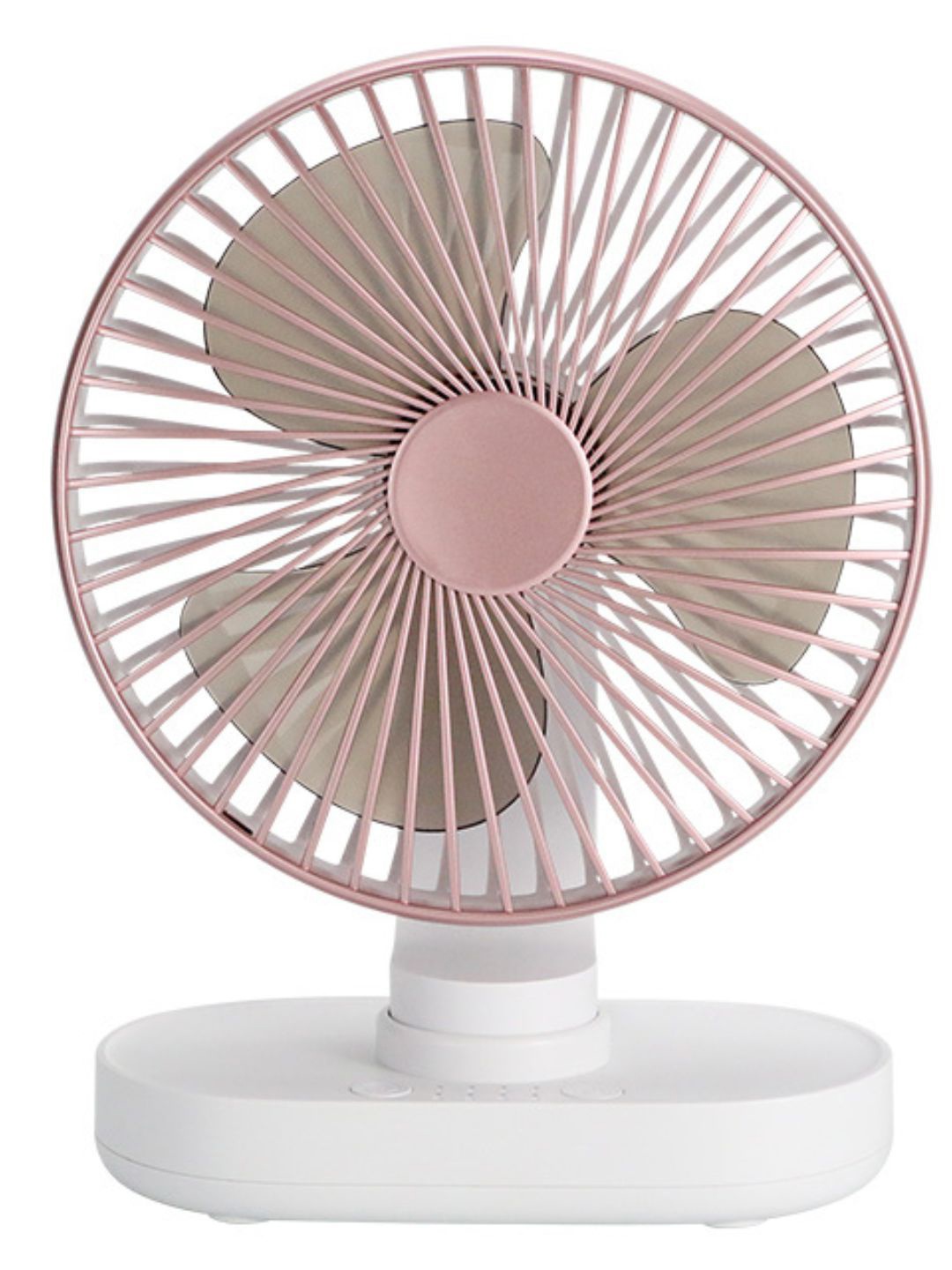 

Sasimo White Portable and Rechargable 3 Blades Table Fan, Gold