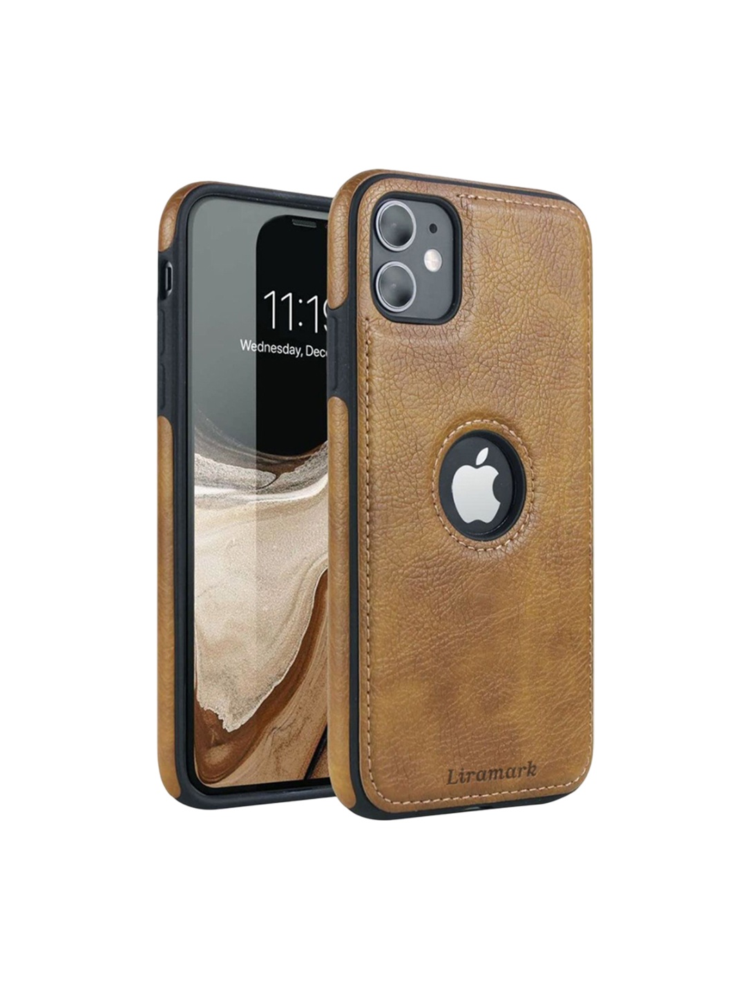 

LIRAMARK Solid Printed iPhone 11 Back Case Mobile Accessories, Brown