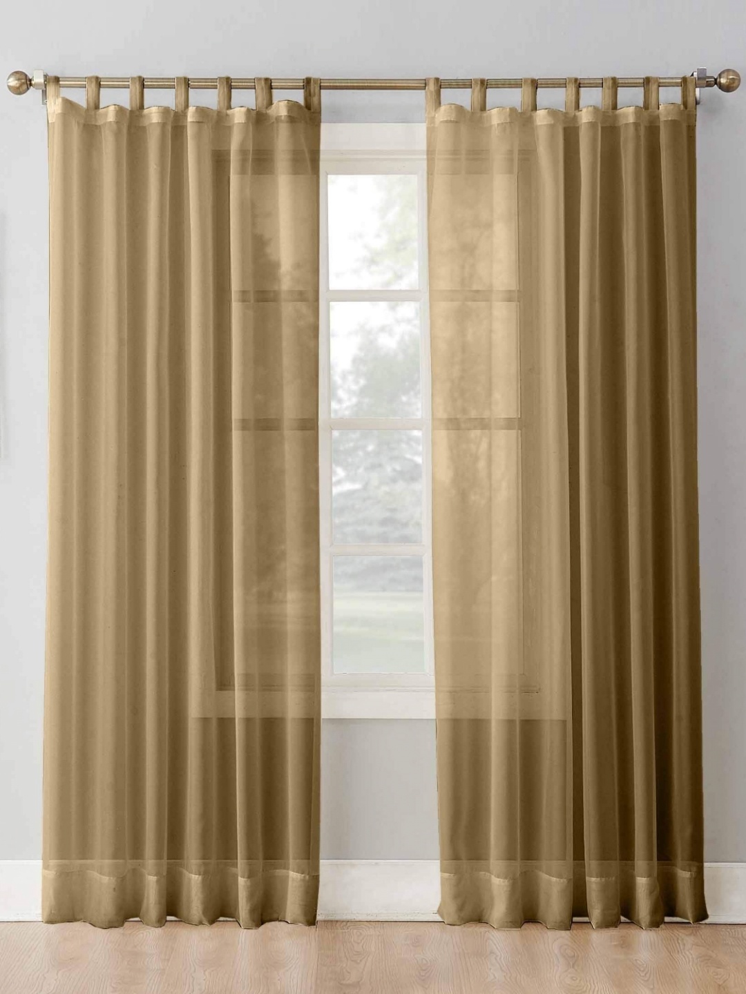 

Dekor World Multicoloured Set of 2 Sheer Window Curtain, Multi