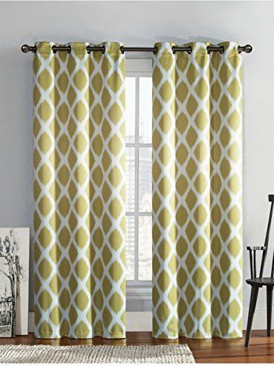 

Dekor World Multicoloured Set of 2 Long Door Curtain, Multi