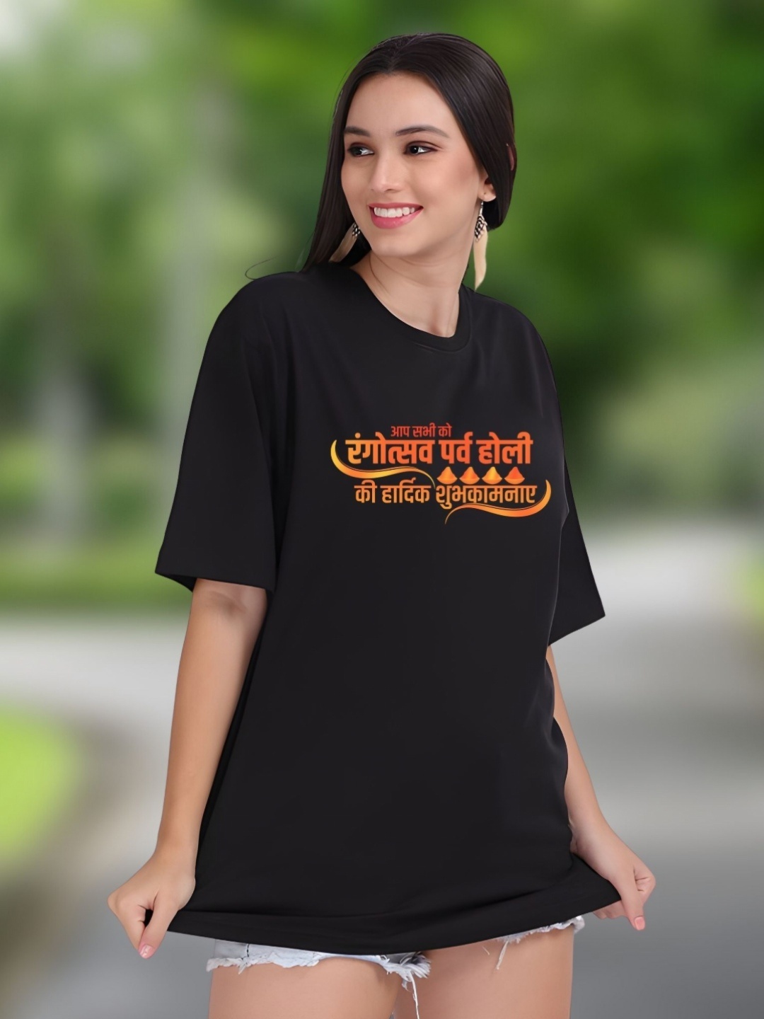 

TRENDSATTIRE Women T-shirt, Black