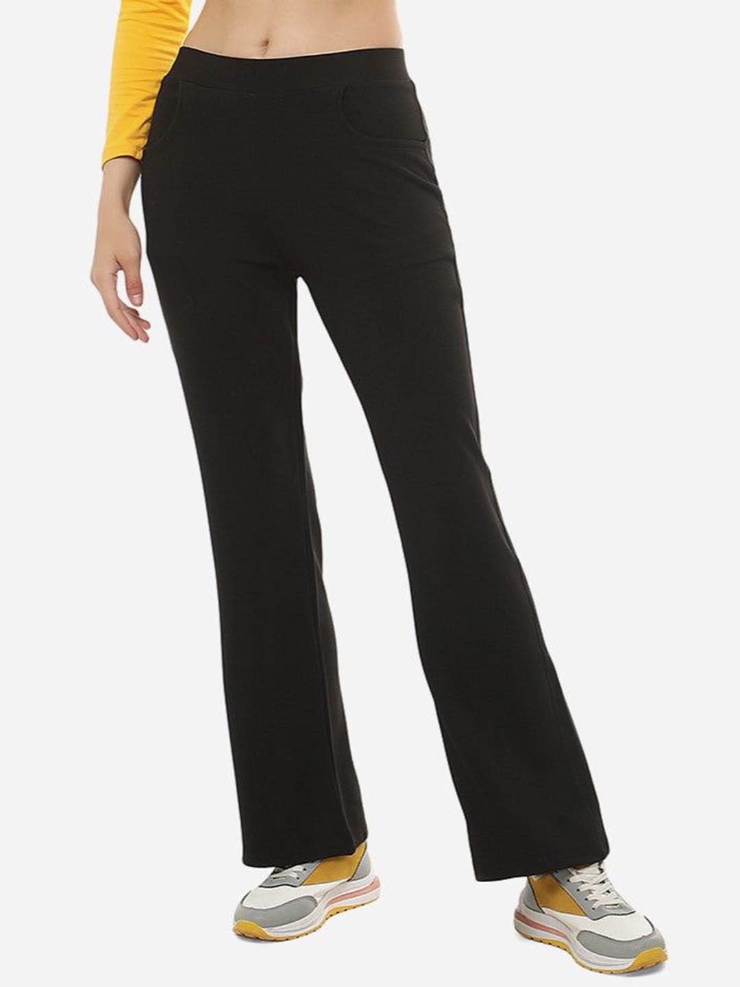 

IndianRang Women High-Rise Trousers, Black