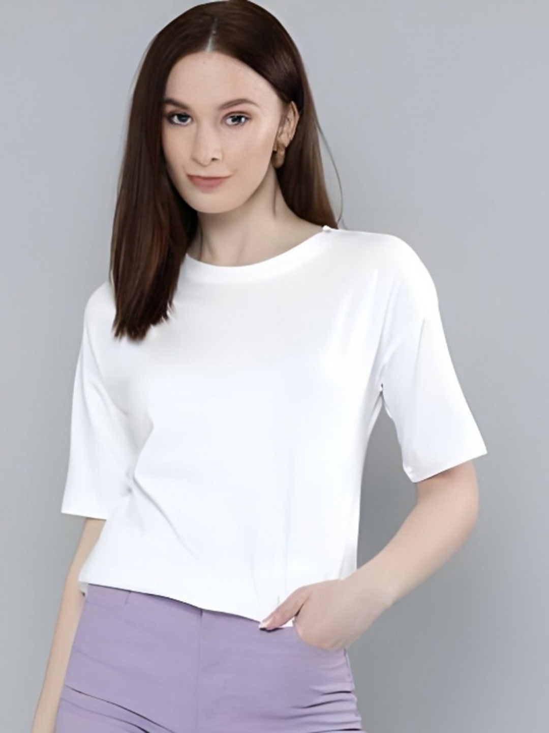 

TRENDSATTIRE Women T-shirt, White