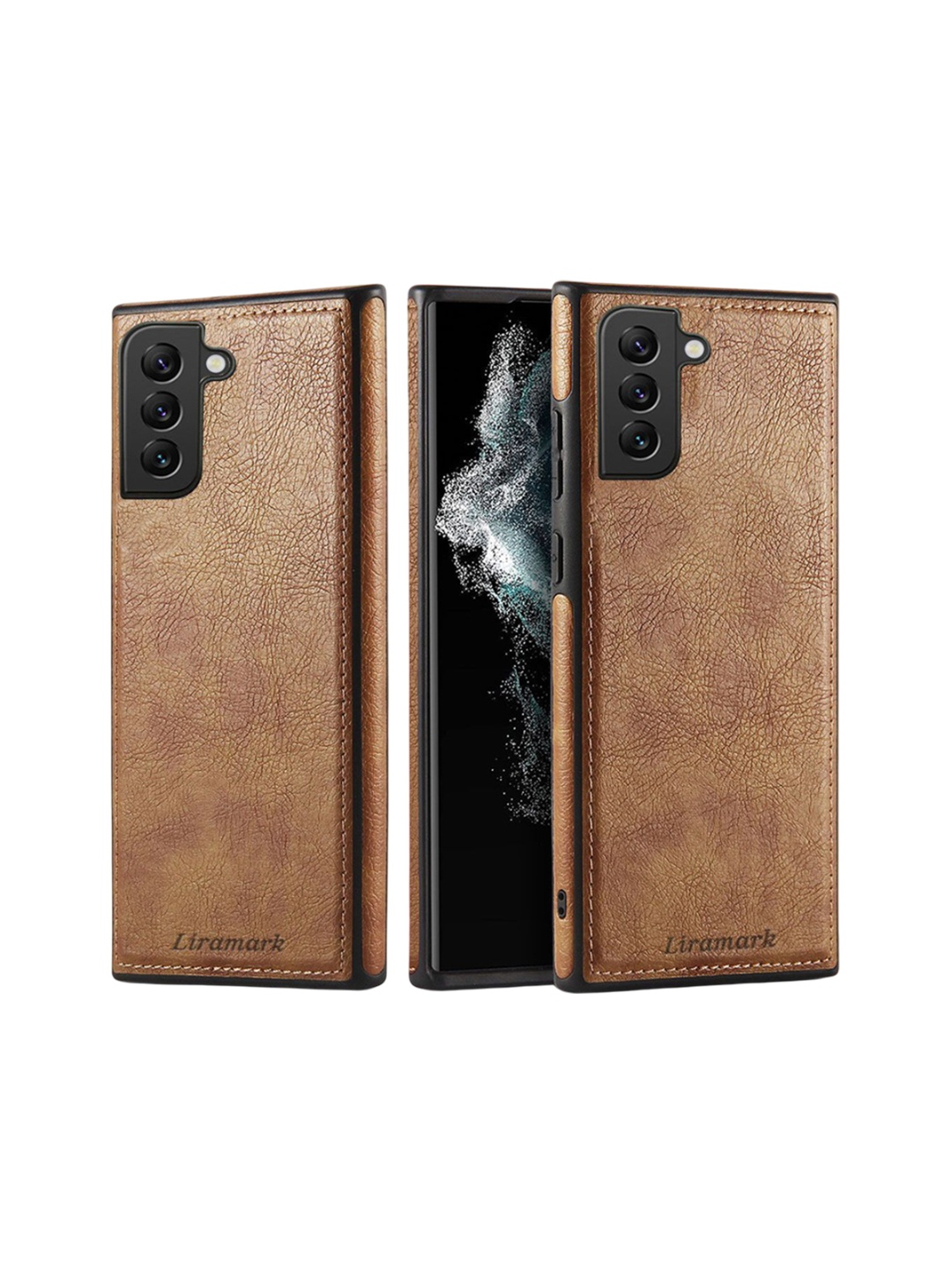 

LIRAMARK Solid Printed Samsung Galaxy S22 Back Case Mobile Accessories, Brown