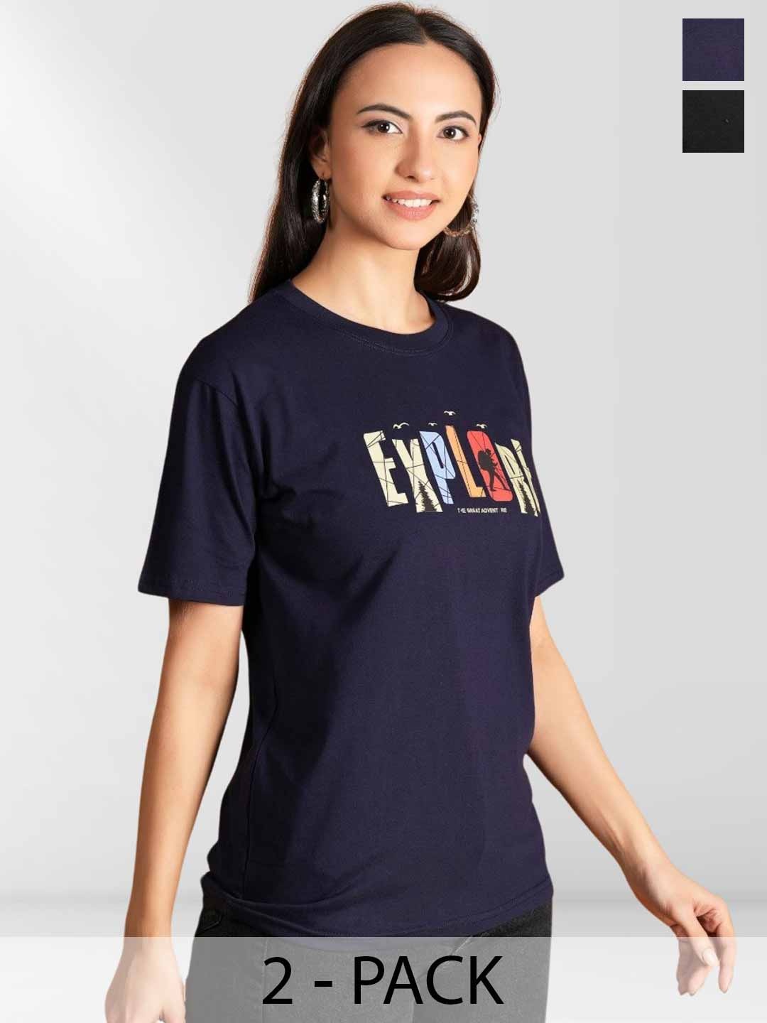 

Belfry Women Typography 2 Printed Applique T-shirt, Multi
