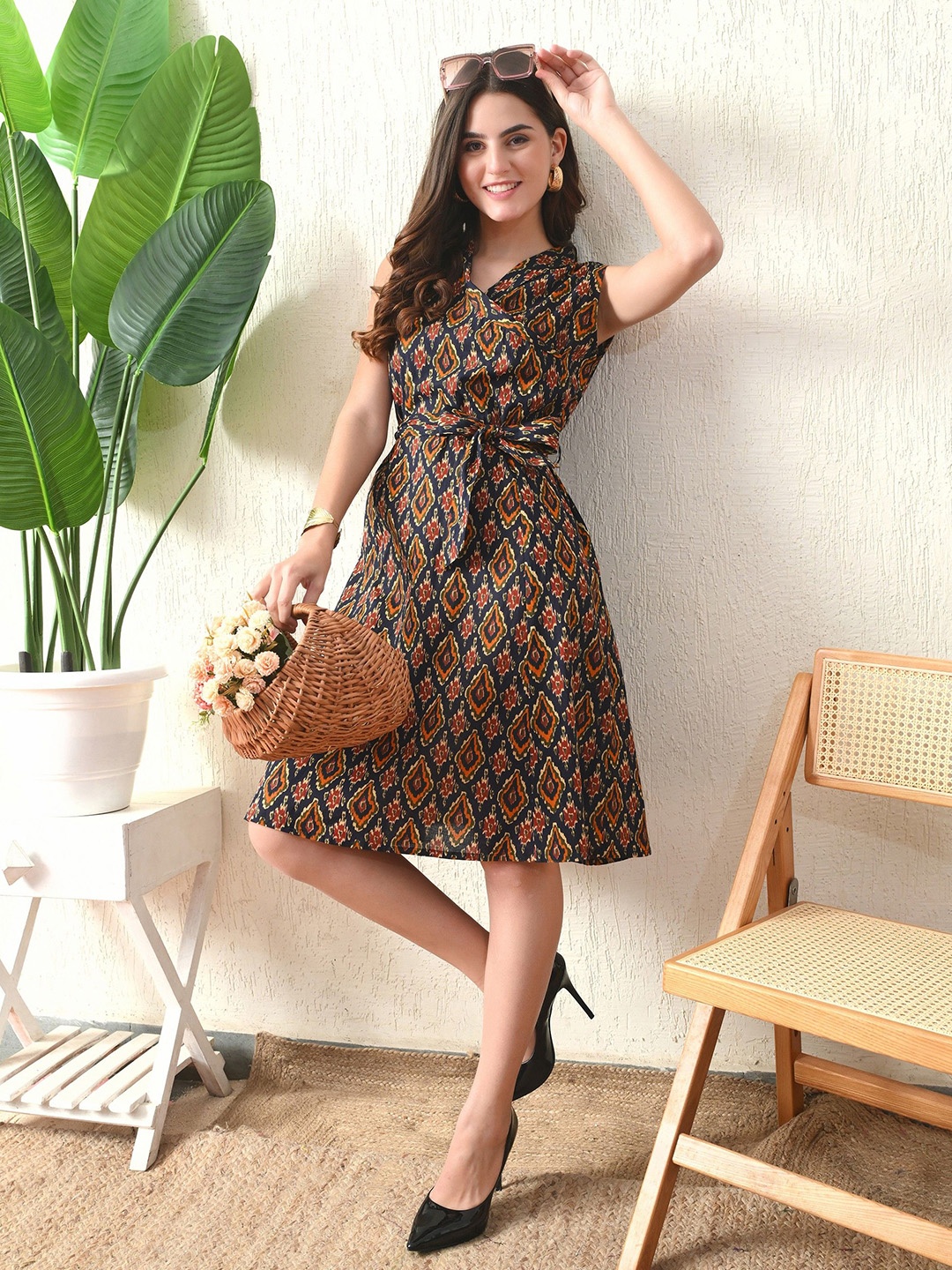 

DECKEDUP Print Dress, Multi