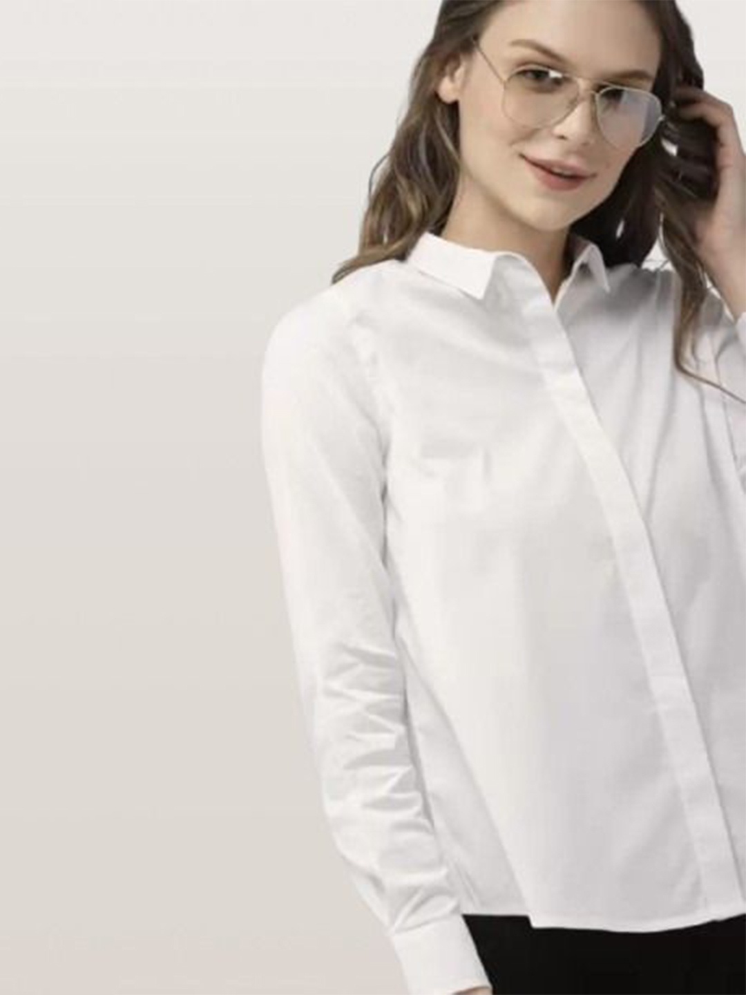 

Fashionhub Women Classic Opaque Casual Shirt, White