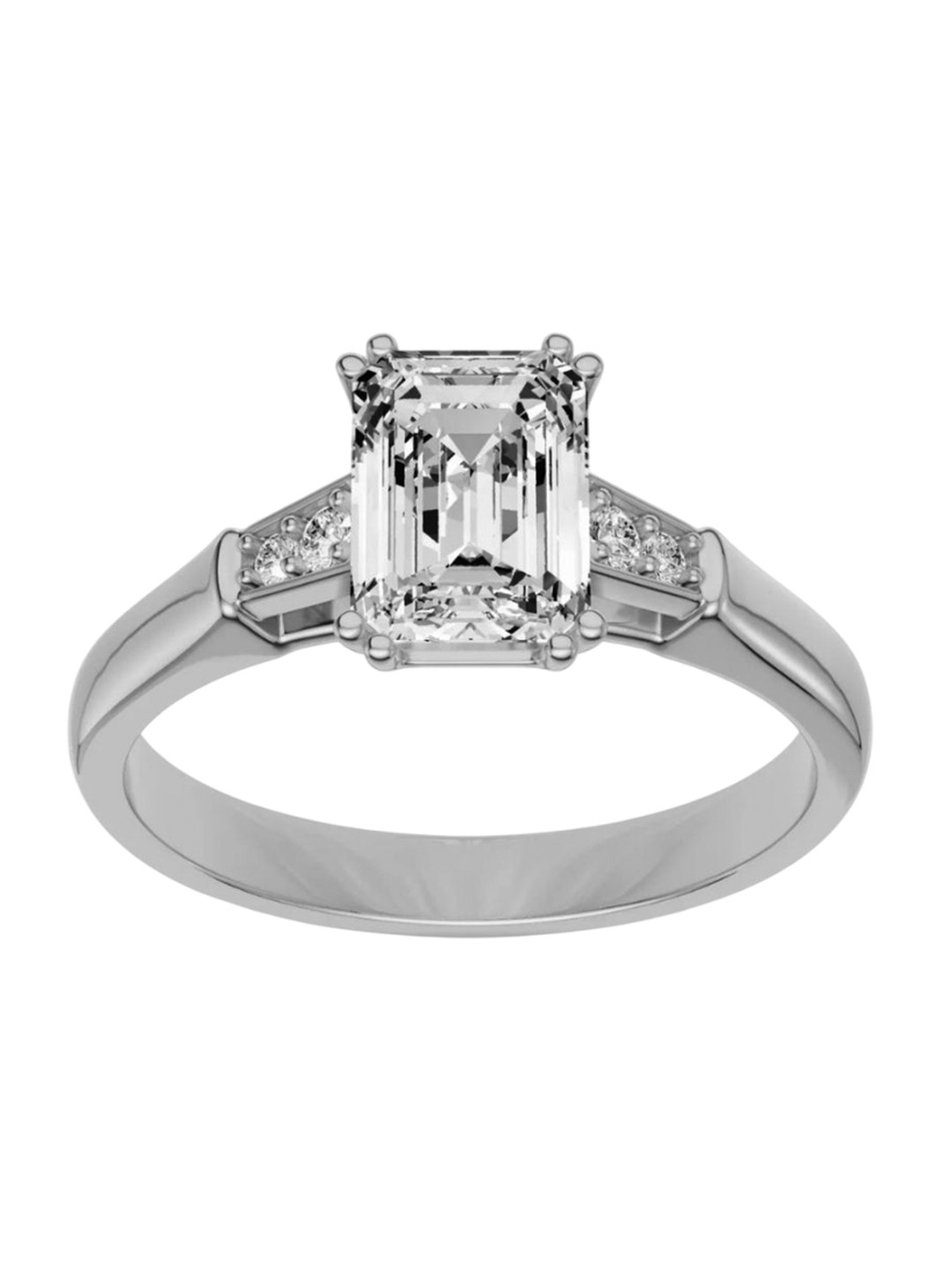 

Emori Joey Emerald Diamond Ring, Silver
