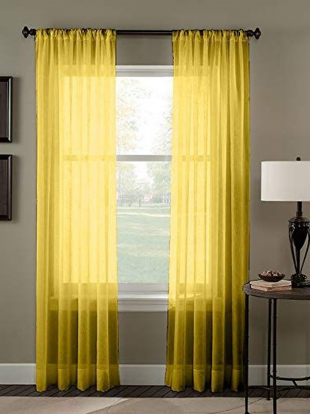 

Dekor World Multicoloured Set of 2 Sheer Window Curtain, Multi
