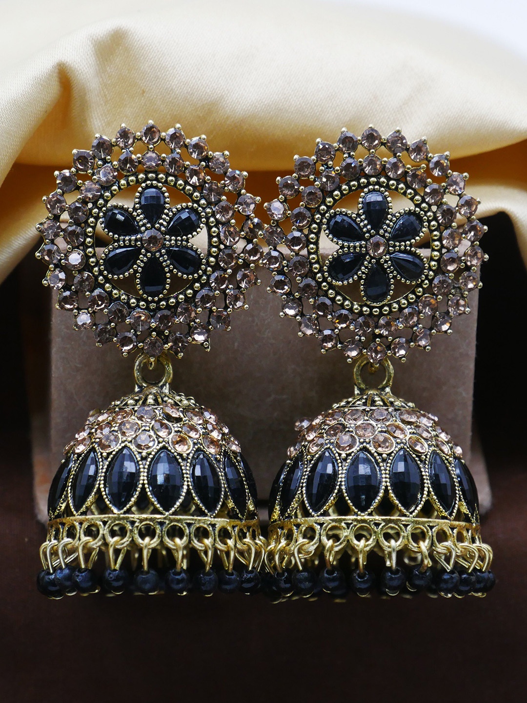 

Anouk Contemporary Jhumkas Earrings, Black