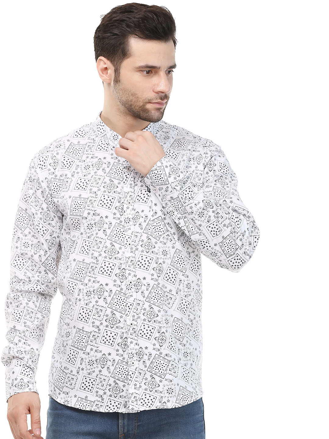 

CLUBWIN Men Floral Opaque Printed Casual Shirt, White